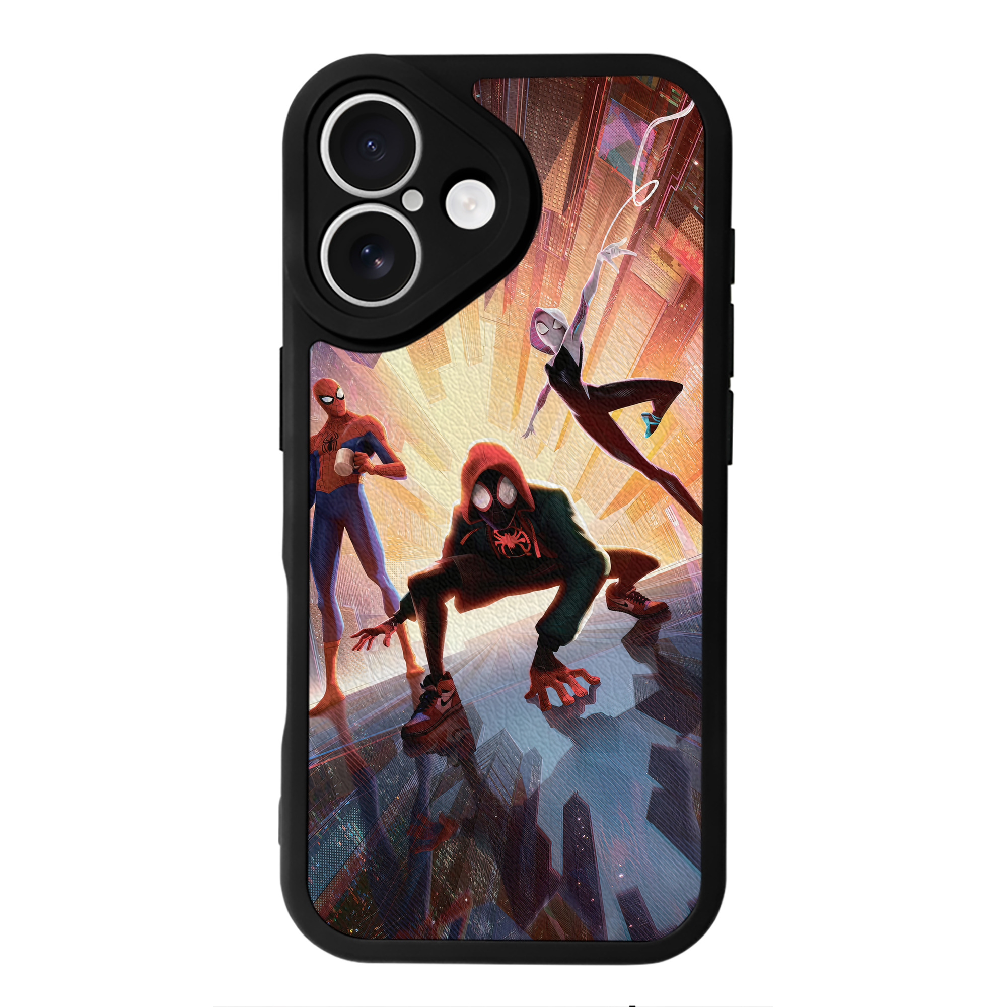 Spider Man スパイダーマン 【iPhone 16シリーズ対応】シリコンスマホケース（レザー調） 材質：シリコン